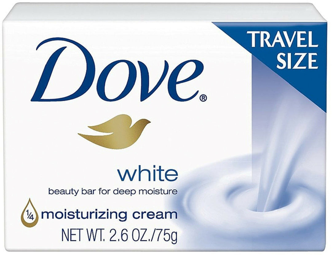 Pack of 2: White Travel Size Bar Soap With Moisturizing Cream 2.6 oz (Pack of 2)