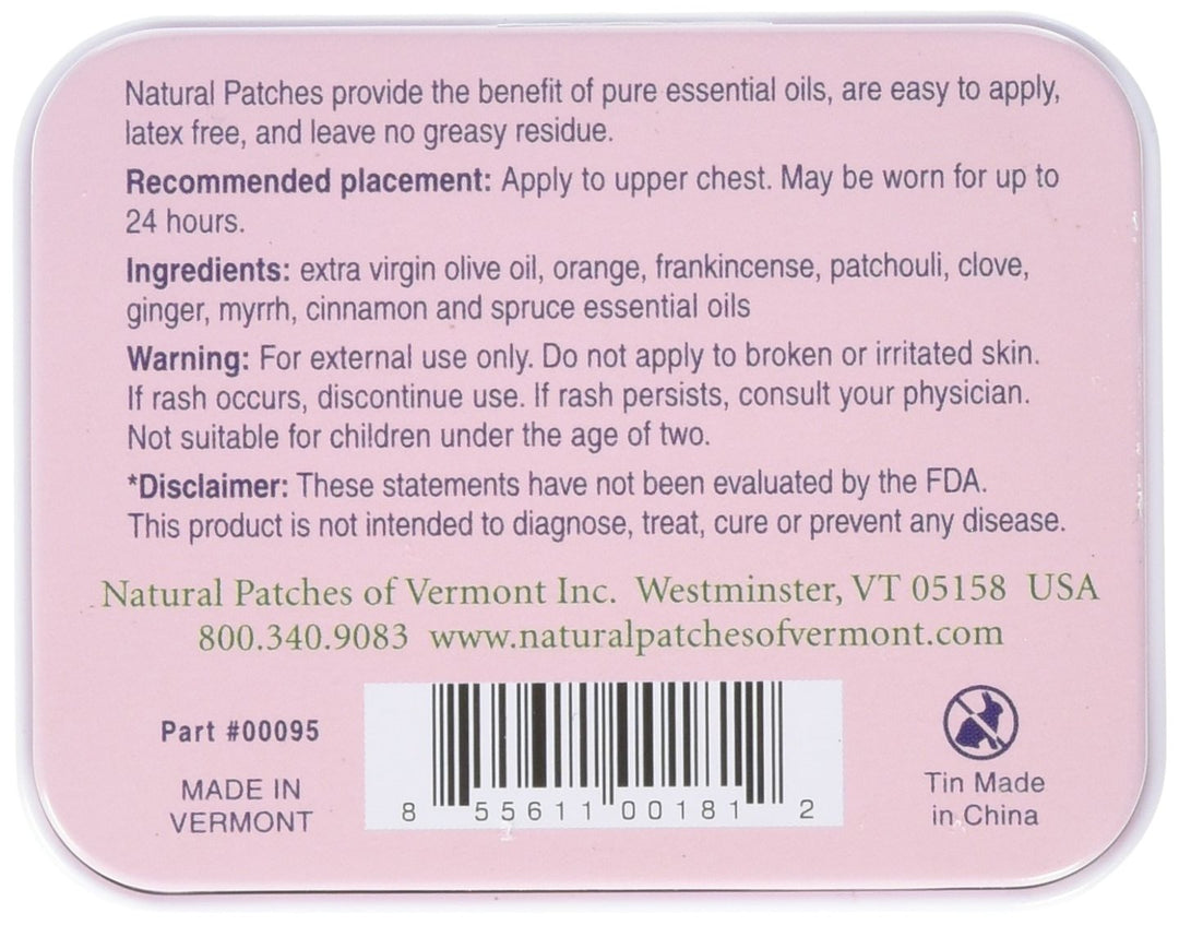 Naturopatch of Vermont Romance Formula Essential Oil Body Patches, Frankincense, 2.6 Ounce