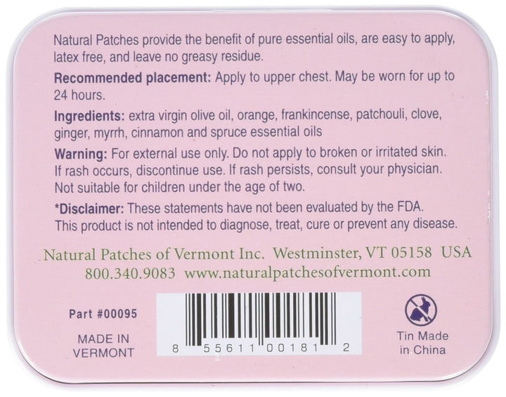 Naturopatch of Vermont Romance Formula Essential Oil Body Patches, Frankincense, 2.6 Ounce
