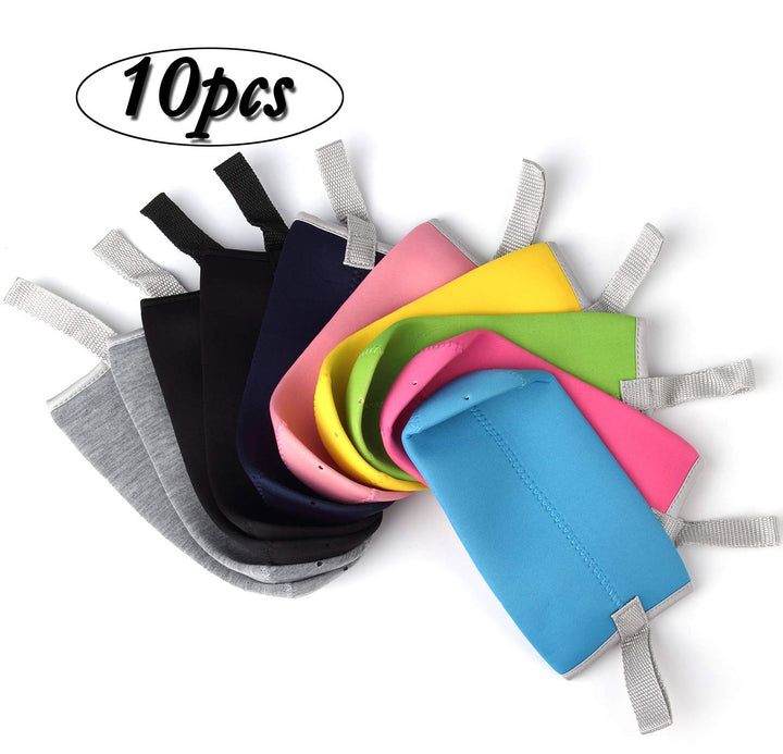 10 Pack Neoprene Water Bottle Sleeve 12 oz - 18 oz Bottle Cozy Insulated Glass Water Bottle Cover (Multi-Color) by HRLORKC
