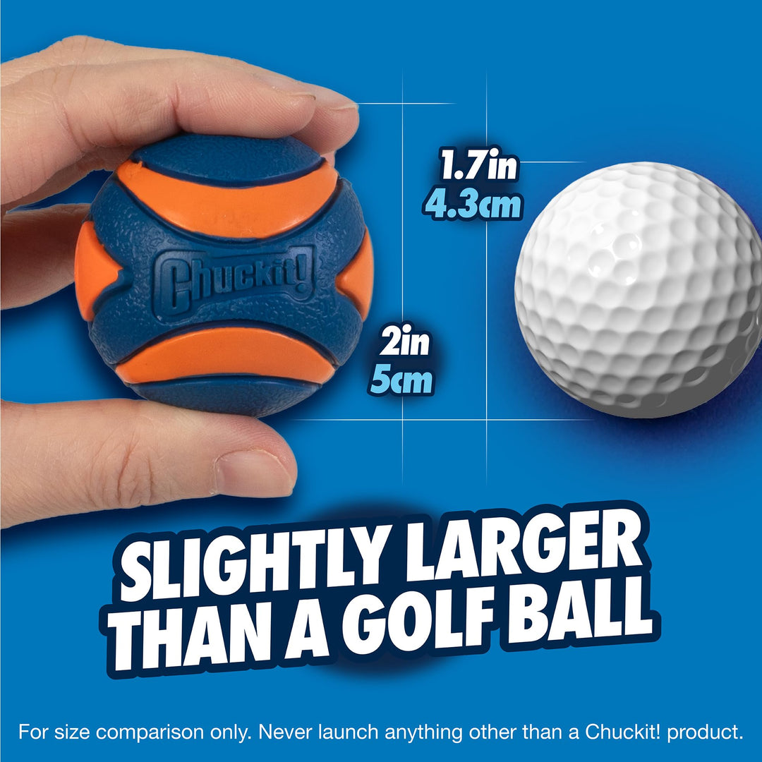 Ultra Squeaker Ball Dog Toy, Small (2 Inch) 2 Pack for Small Breeds