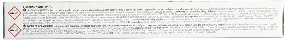 Nespresso Descaling Solution, Fits all Models, 2 Packet
