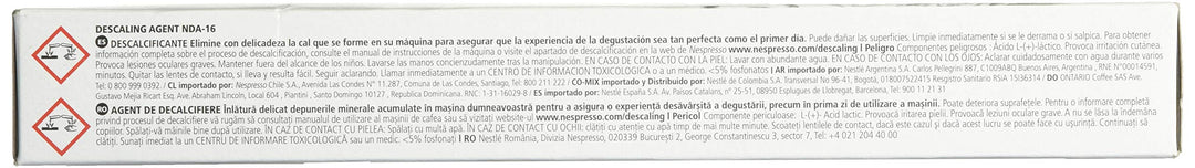 Nespresso Descaling Solution, Fits all Models, 2 Packet