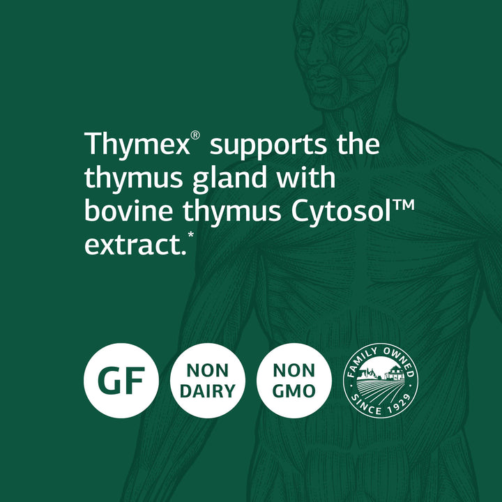Standard Process - Thymex - Thymus Gland Support Supplement, Supports Immune System Health, Provides Antioxidant Vitamin C, Gluten Free - 90 Tablets