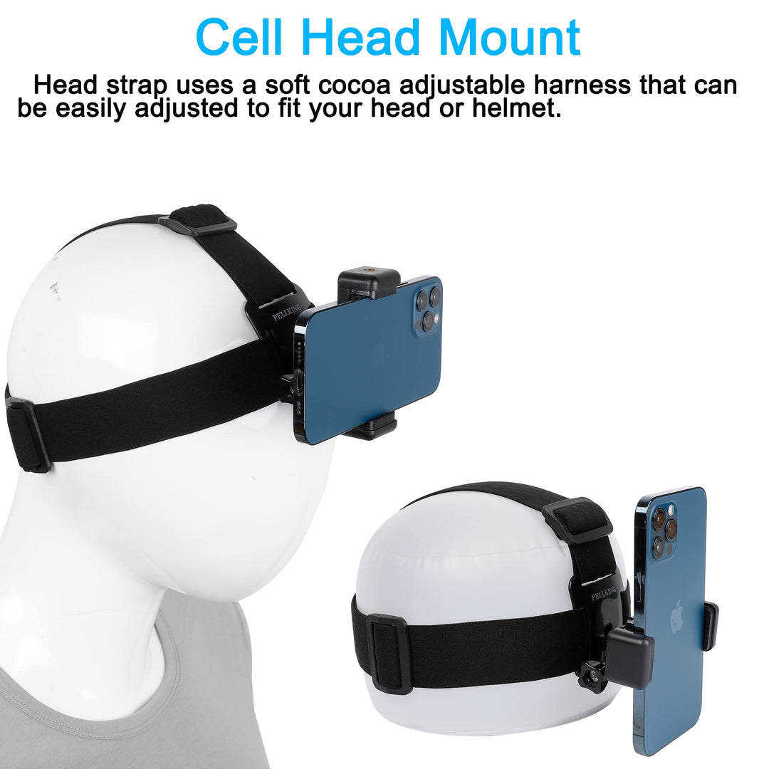 Pellking POV/Vlog Smartphone Head Strap Mount Selfie Ne