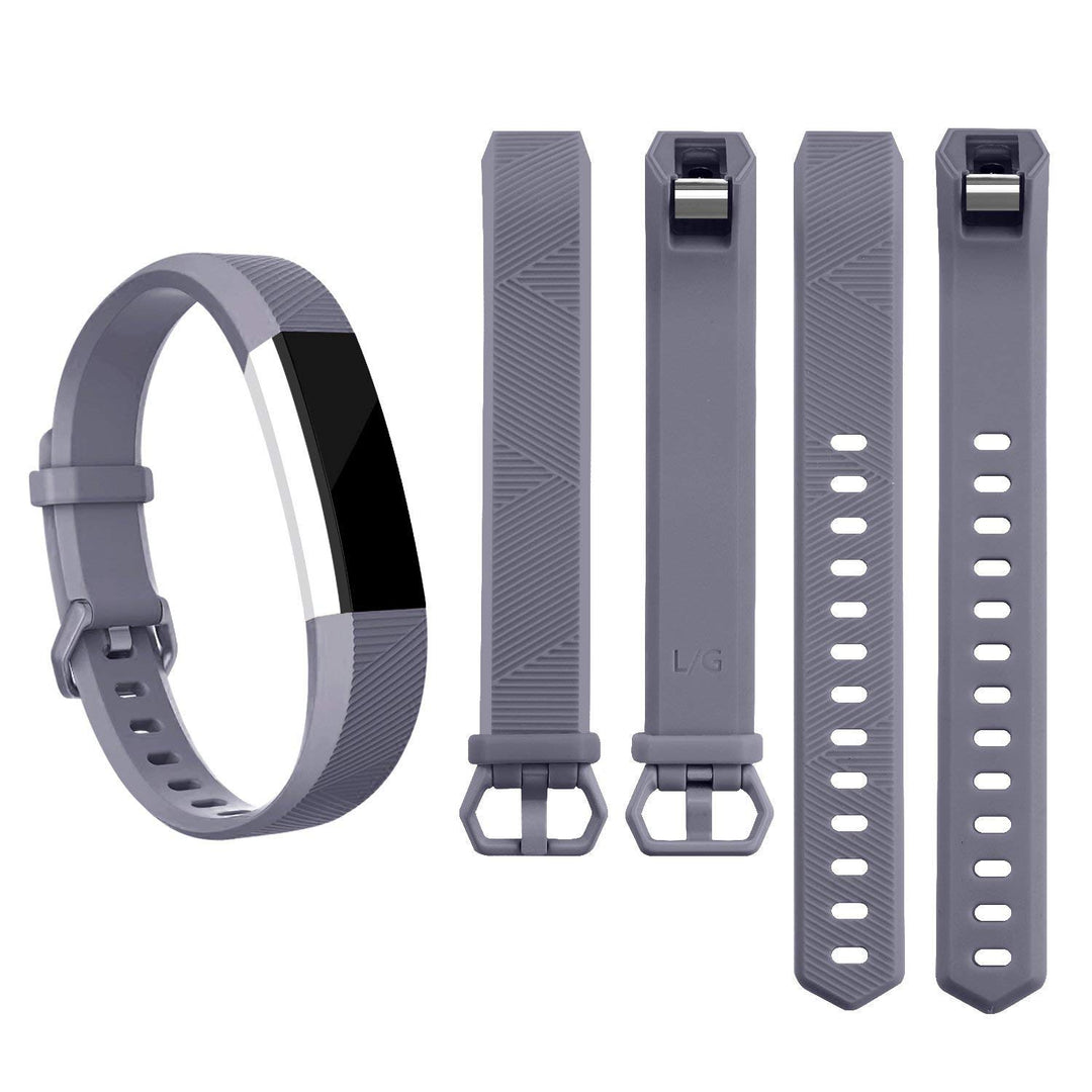 Pack 3 Replacement Band Compatible for Fitbit Alta Bands/Fitbit Alta HR Bands, Adjustable Replacement Soft Silicone Sport Bands for Woman and men (Small, Black+Grey+Navy Blue)