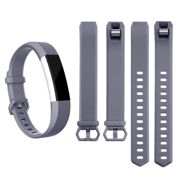 Pack 3 Replacement Band Compatible for Fitbit Alta Bands/Fitbit Alta HR Bands, Adjustable Replacement Soft Silicone Sport Bands for Woman and men (Small, Black+Grey+Navy Blue)