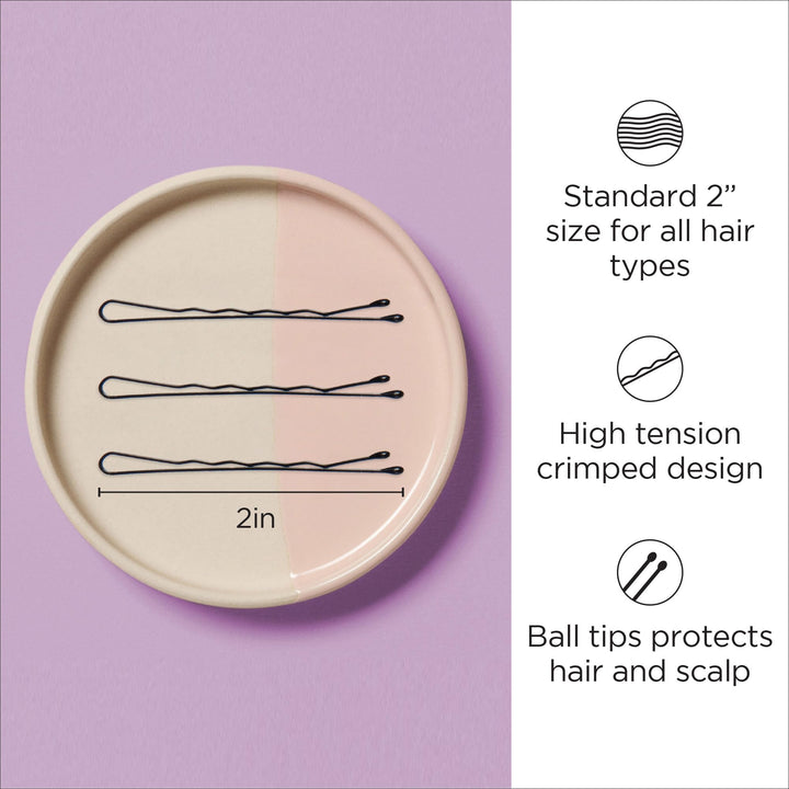 Bobby Pins, 2 Black, 1 lb.