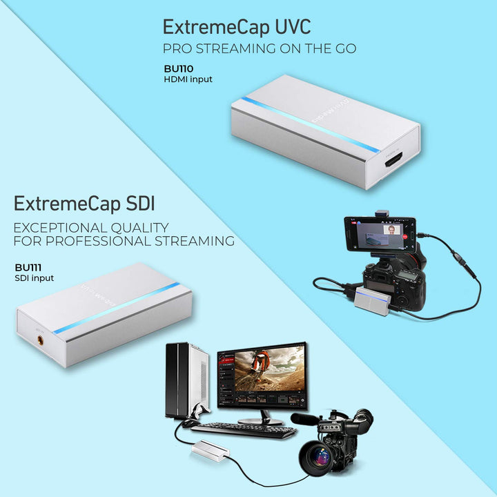 ExtremeCap, HDMI to USB 3.0 Capture Card, Record, Stream and Convert Uncompressed Full HD Video at 1080p60. Record via DSLR, Camcorder, perfect for Live Streaming, Mobile Streaming (BU110)