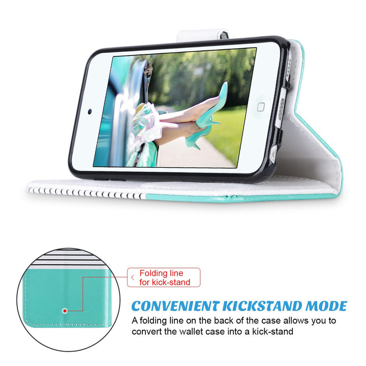ULAK iPod Touch 7 Wallet Case, iPod Touch 6 Case with C