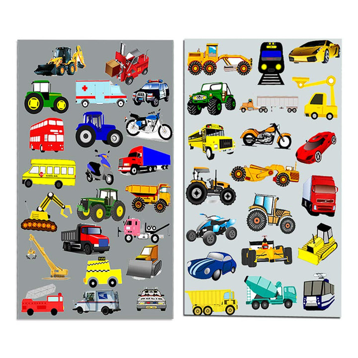 Cars and Trucks Stickers Party Supplies Pack Toddler - Over 160 Stickers for Toddler Boys and Girls (Cars, Fire Trucks, Construction, Buses &amp; More!)