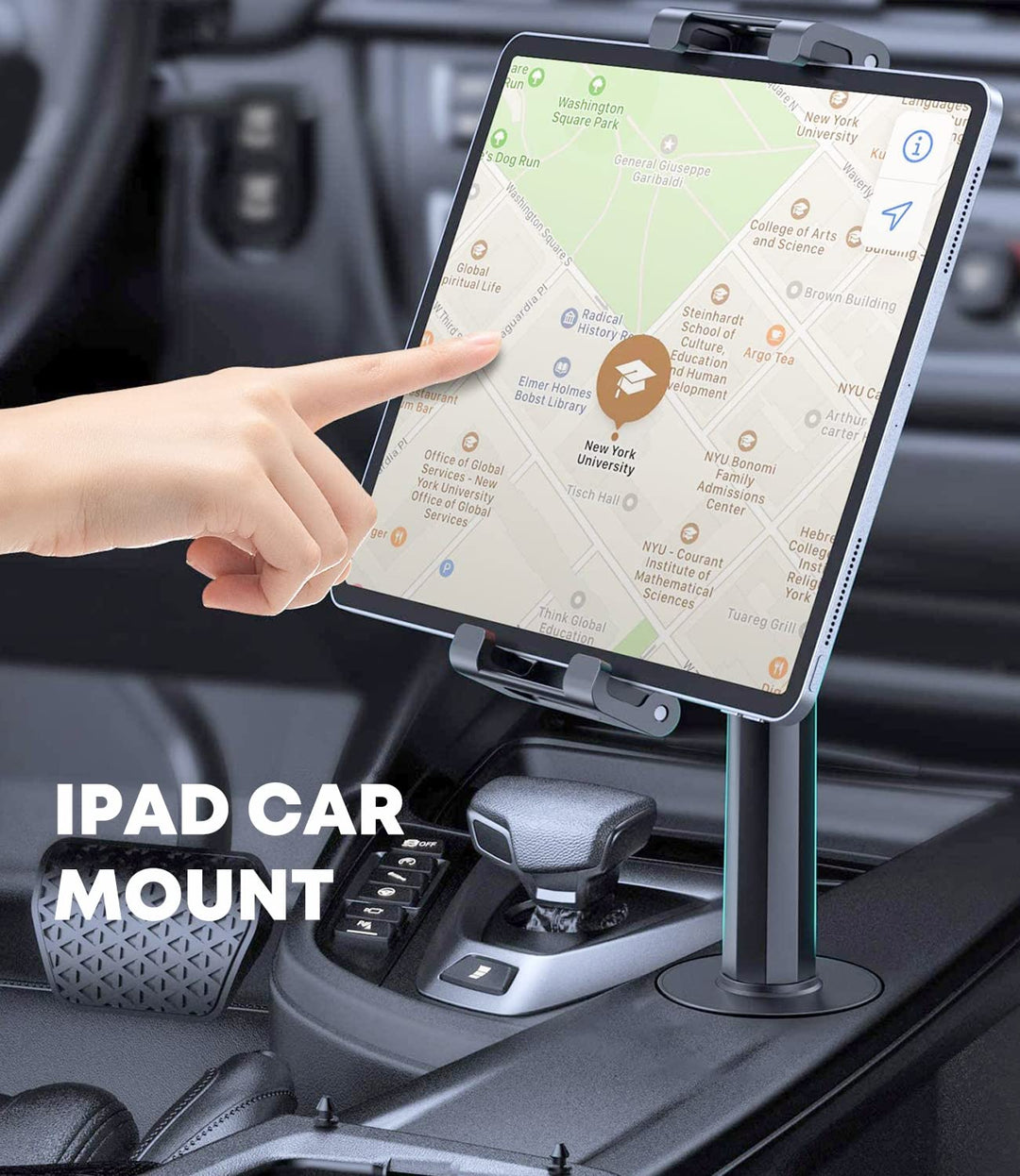 Car Cup Holder Tablet Mount, Universal Tablet &amp; Smartphone Car Cradle Holder for iPad Pro/Air/Mini, Kindle,Tablets Nintendo Switch Smartphones, Compatible with 4.7 to 12.9 Devices