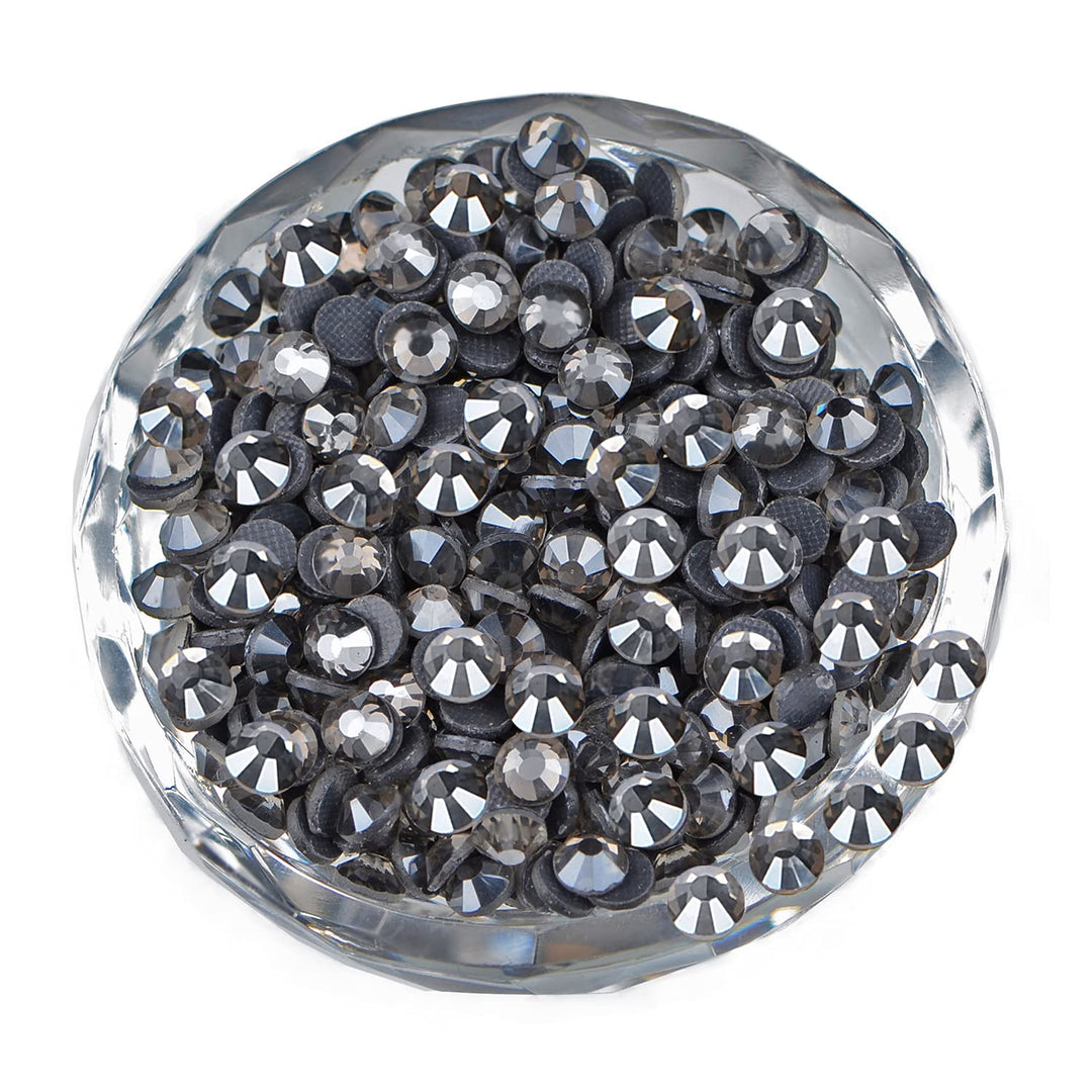 2000 Pieces SS20 Transparent Black Hotfix Rhinestones Flatback Round Crystal Glass Rhinestones Gems for Crafts Nail Face Art Clothes Shoes Bags DIY