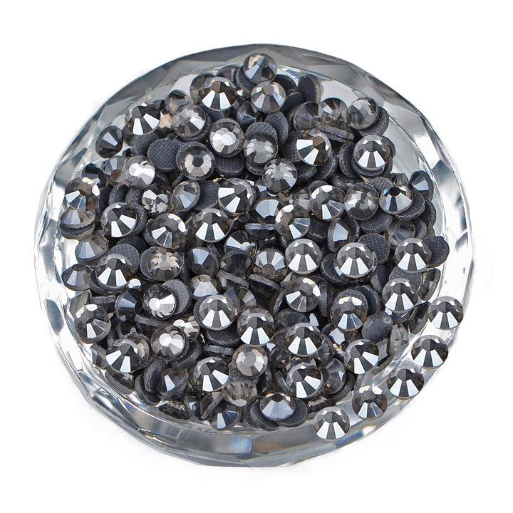 2000 Pieces SS20 Transparent Black Hotfix Rhinestones Flatback Round Crystal Glass Rhinestones Gems for Crafts Nail Face Art Clothes Shoes Bags DIY