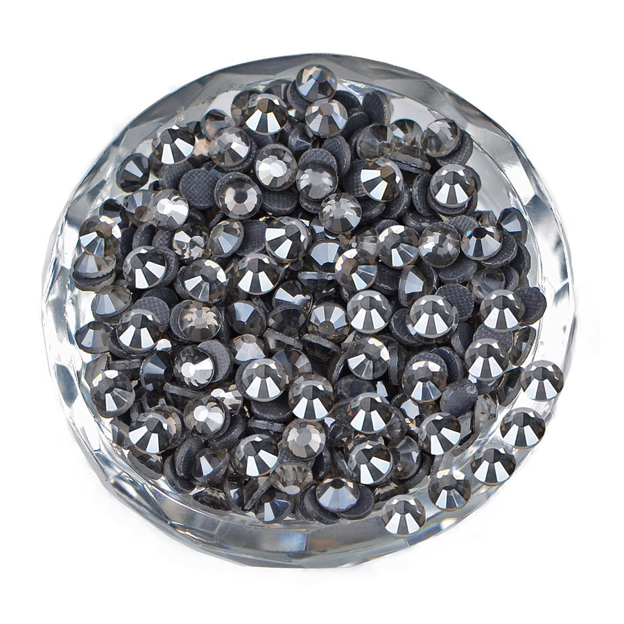 2000 Pieces SS20 Transparent Black Hotfix Rhinestones Flatback Round Crystal Glass Rhinestones Gems for Crafts Nail Face Art Clothes Shoes Bags DIY