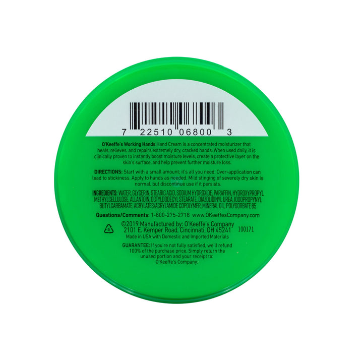 O&#39;Keeffe&#39;s Working Hands Hand Cream; For Extremely Dry; Cracked Hands; 6.8 oz Jar (Value Size; Pack of 1)