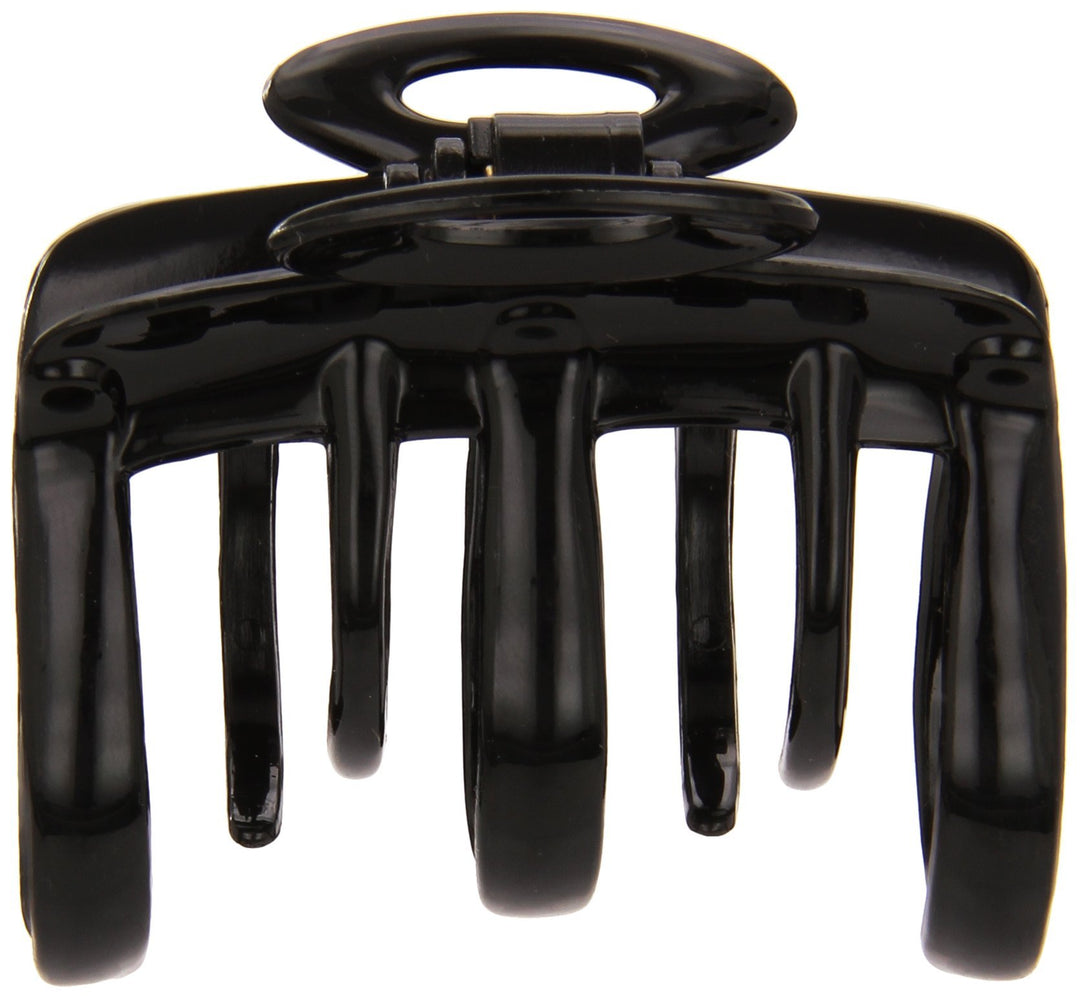 Minimal Black Skipping Teeth With A Patent Covered Spring Deep Holding Hair Claw