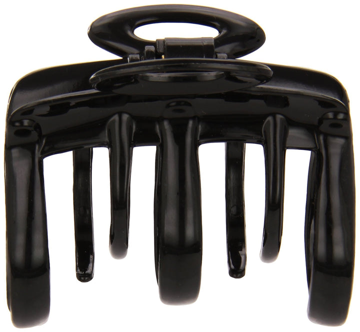 Minimal Black Skipping Teeth With A Patent Covered Spring Deep Holding Hair Claw