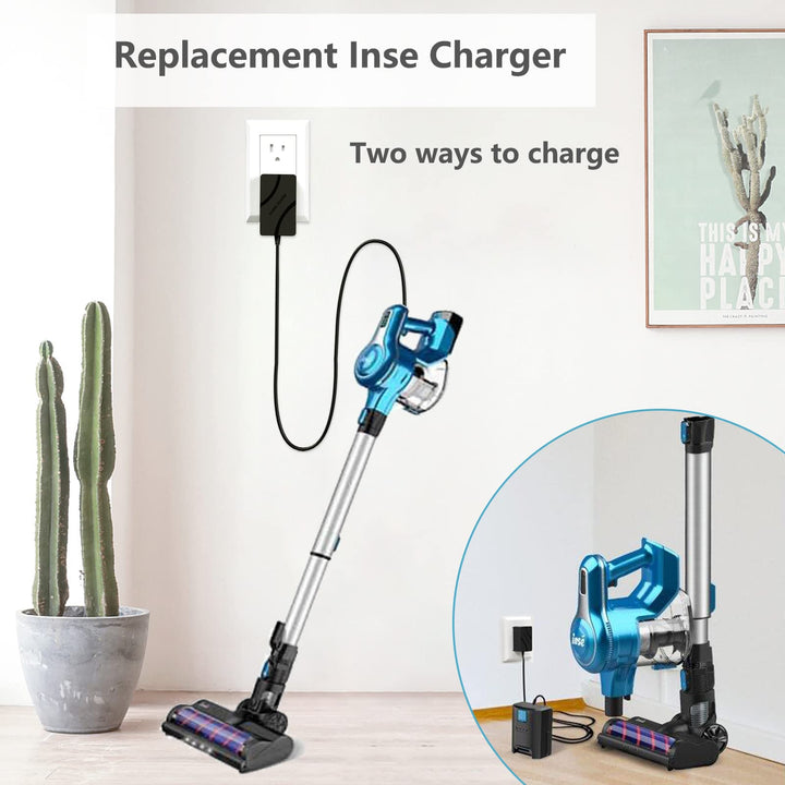Replacment for INSE Vacuum Charger Compatible with INSE S6 S6P S600 S6T S6P Pro S610 S650 S670 23Kpa 250W Power Cord for MOOSOO X8 XL-618B K24 Deik VCS1000 Cordless Vacuum Cleaner Charger 6FT