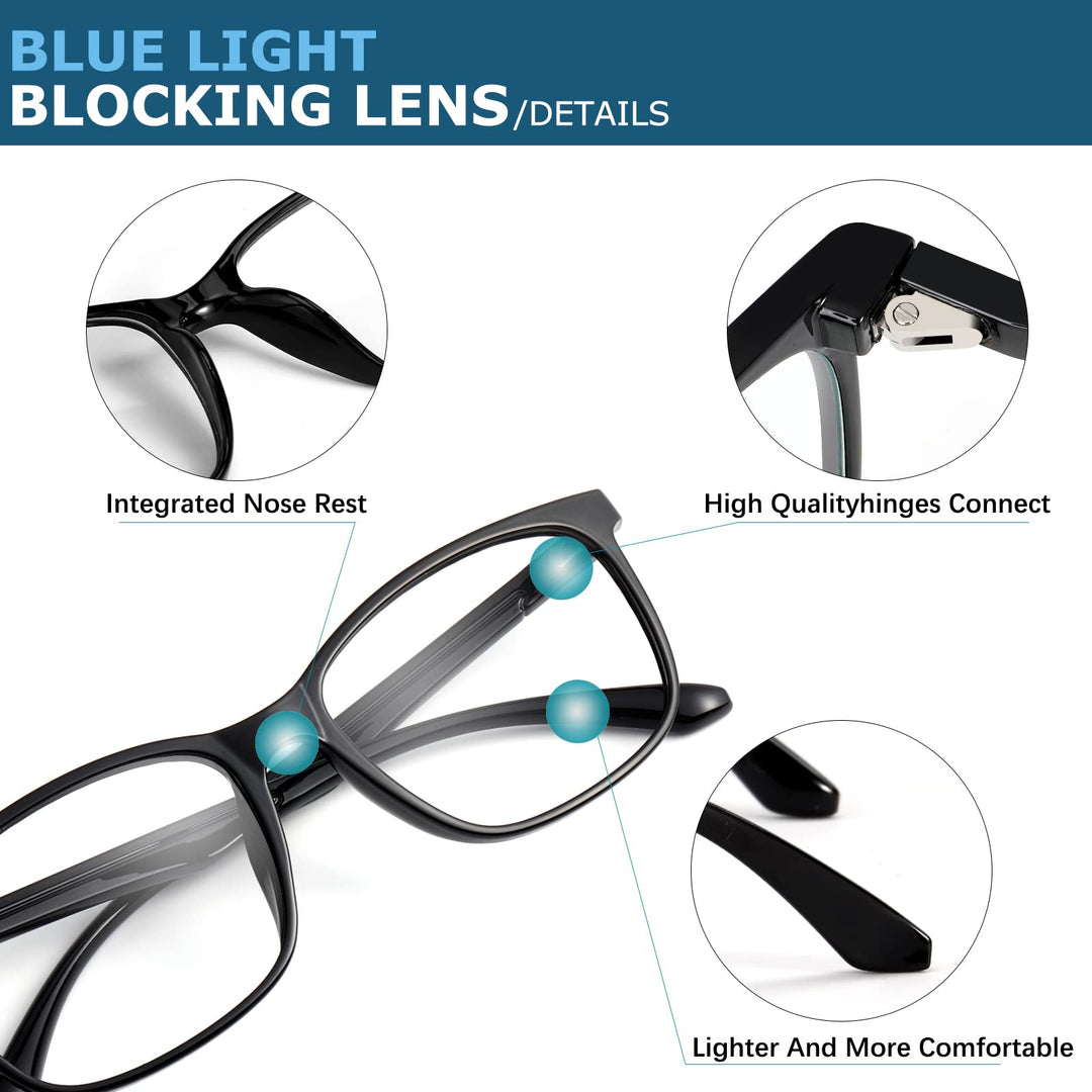 Oilway Blue-Light Blocking Glasses Computer Reading/Gam