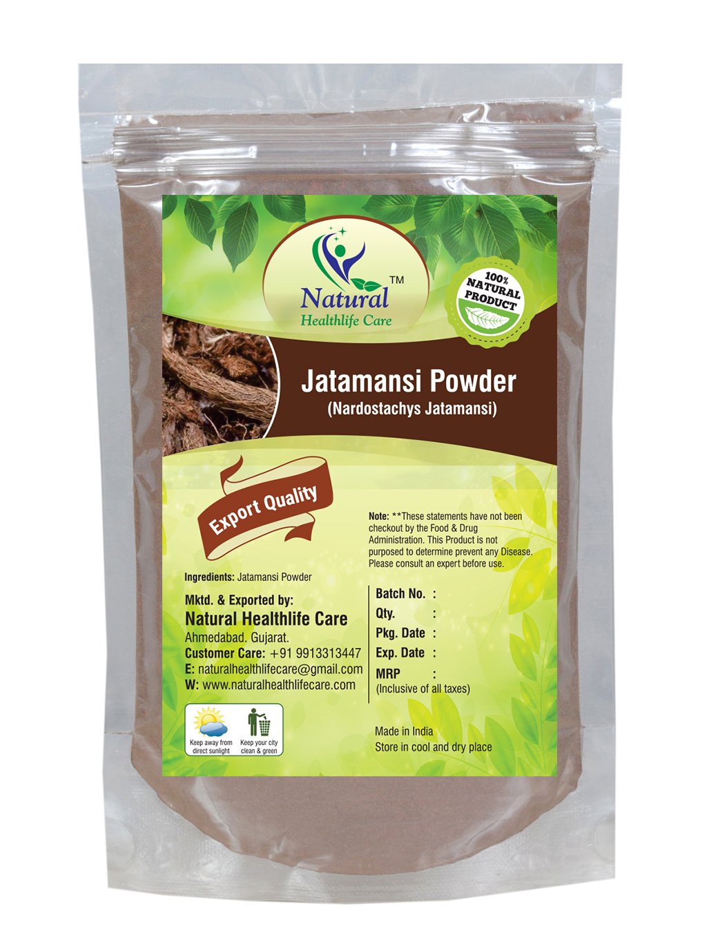 Natural Healthlife Care 100% Natural Jatamansi (NARDOST