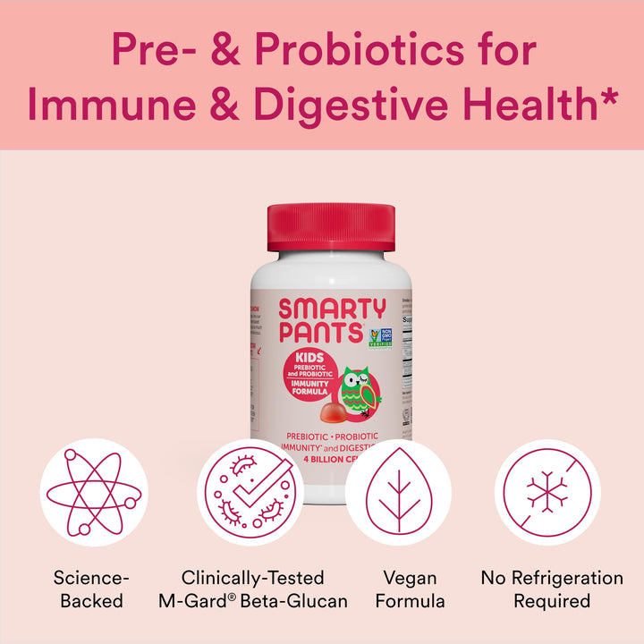 SmartyPants Kids Probiotic Immunity Gummies: Prebiotics