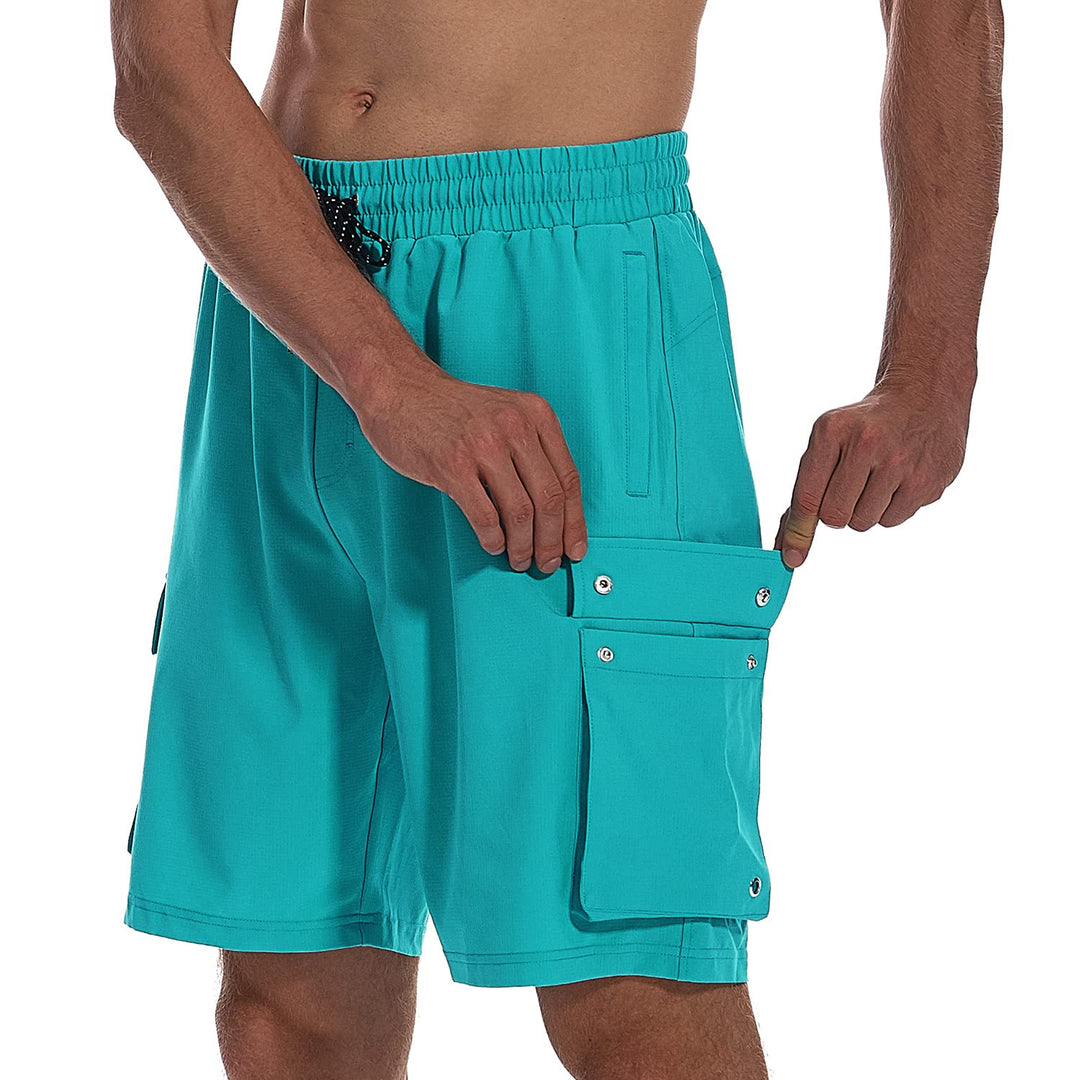 Mens Swim Trunks 9 Quick Dry Swim Shorts with Mesh Lining and Pockets Navy S