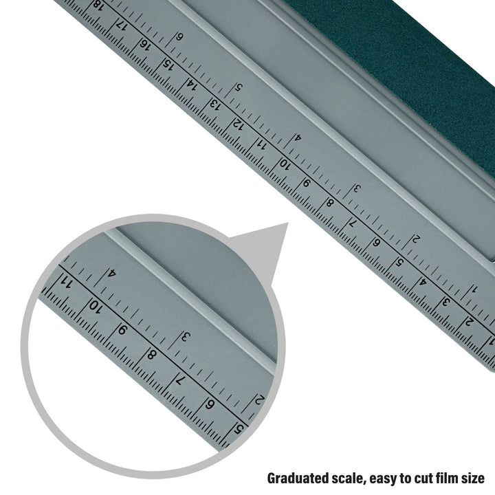 12 Inch Felt Squeegee for Vinyl wtih Ruler 30CM 4 Round Corners Universal Card, Window Tint Film Installing Hard Silver PP Car Vinyl Wrap Scraper Tool