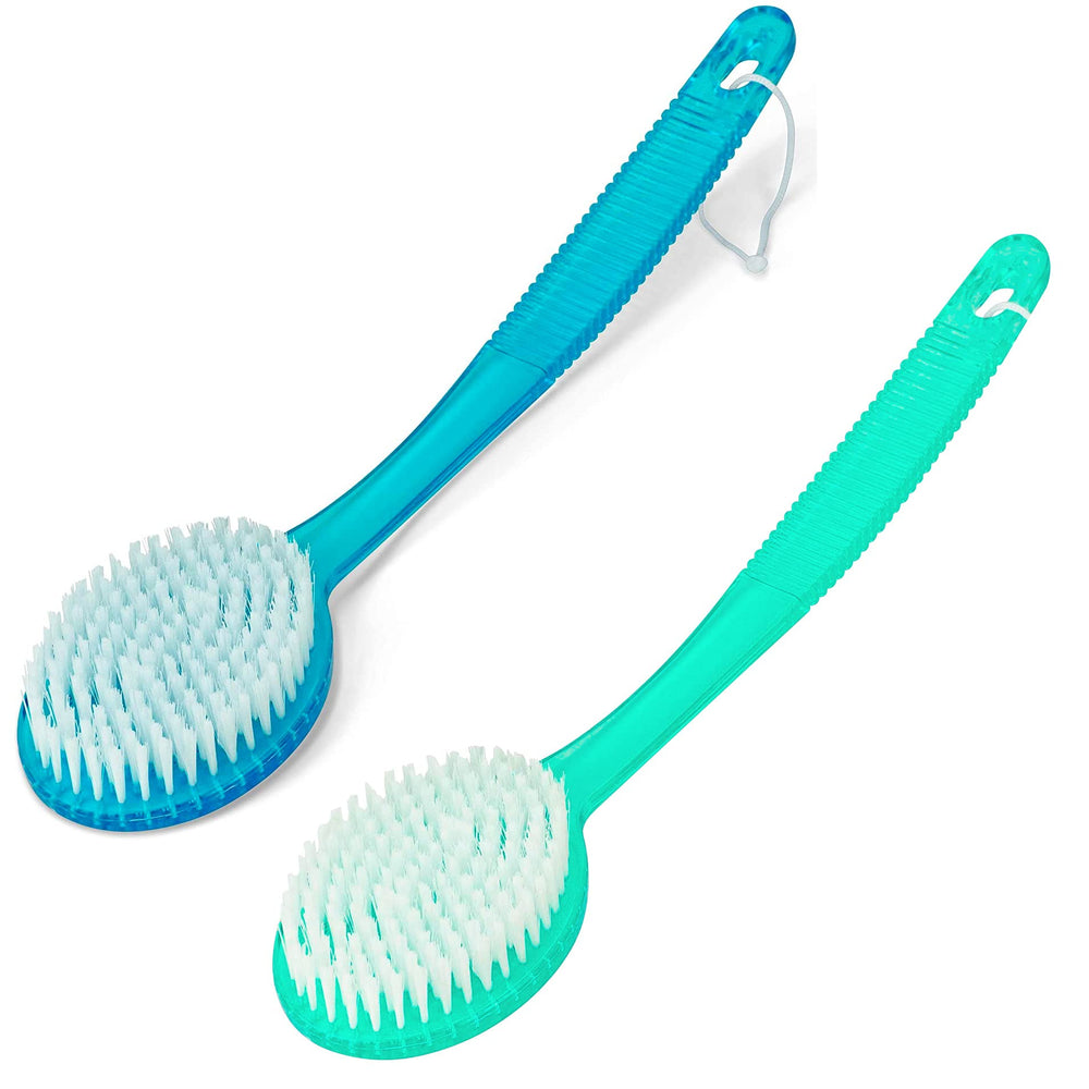 DecorRack Bath Brushes with Bristles, Long Handle for E