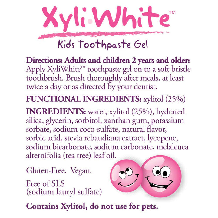 NOW XyliWhite Bubblegum Splash Toothpaste Gel for Kids,