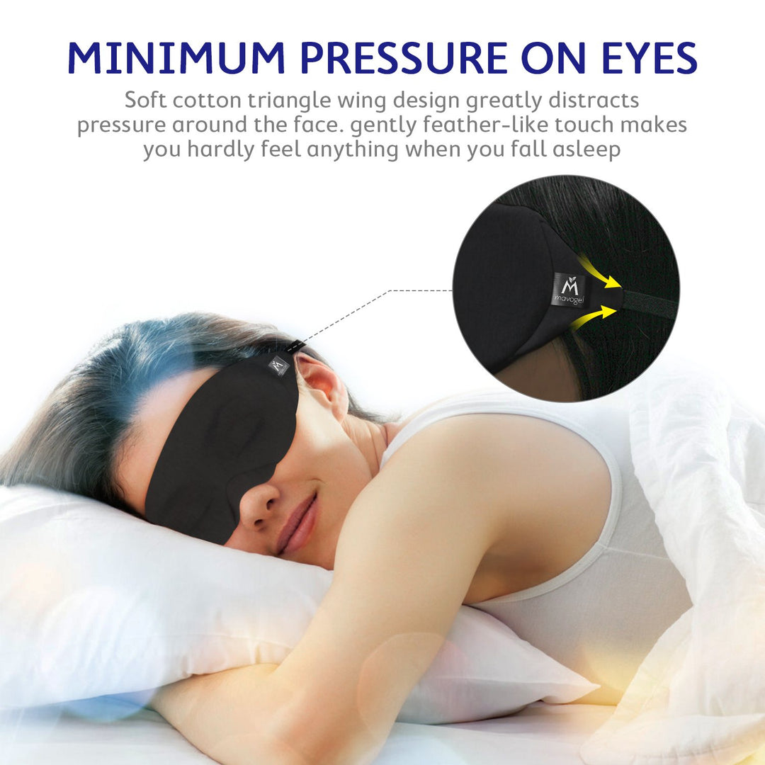 Mavogel Cotton Sleep Eye Mask - Updated Design Light Bl