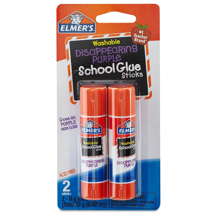 Glue Stick 2pk 6G Disap PURPL