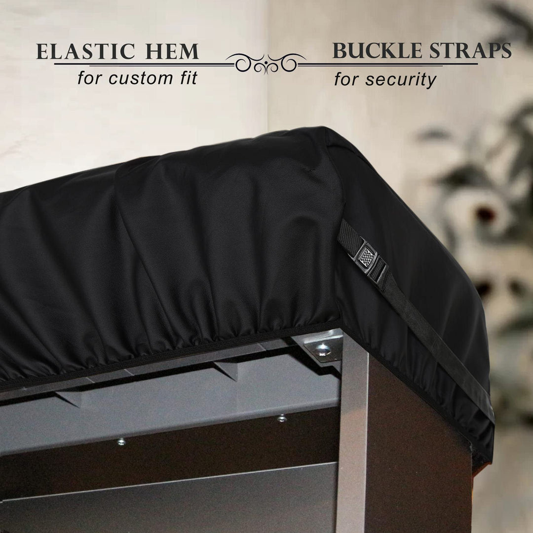 Stretchy 88 Keys Piano Keyboard Dust Cover with Music Stand Opening for Digital Electronic Piano (88, Black)