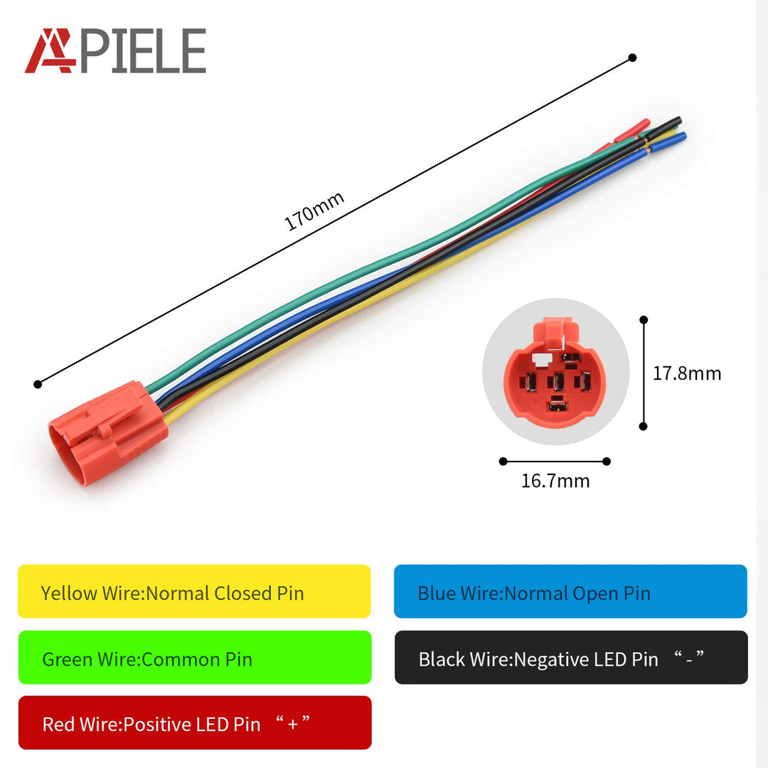 APIELE 16mm Latching Push Button Switch 12V DC On Off S