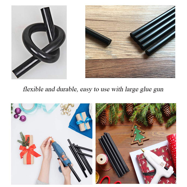 Black Hot Melt Glue Gun Stick Strips 12Pcs DIY Hot Glue Sticks Black Color for Car Audio DIY Art Craft Handmade Home Office Project Craftwork Fix &amp; Repairs Diameter0.43inch Length7.87inch