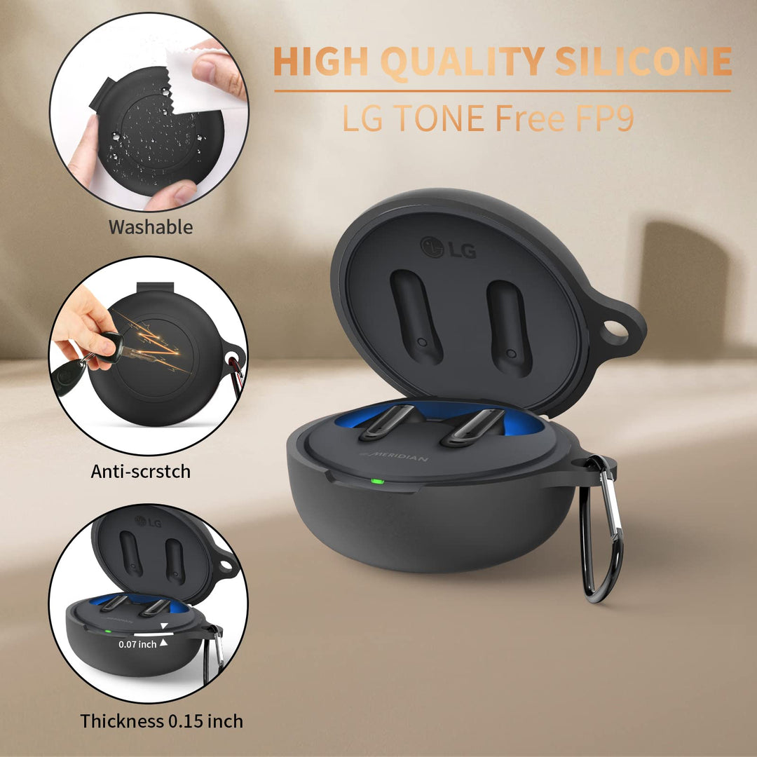 WQNIDE Case for LG Tone Free FP9/T90/FP9W/FP9E Silicone