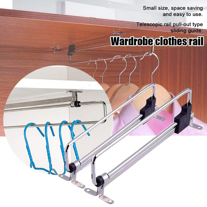 Retractable Closet Pull Out Rod Closet Valet Rod Extend