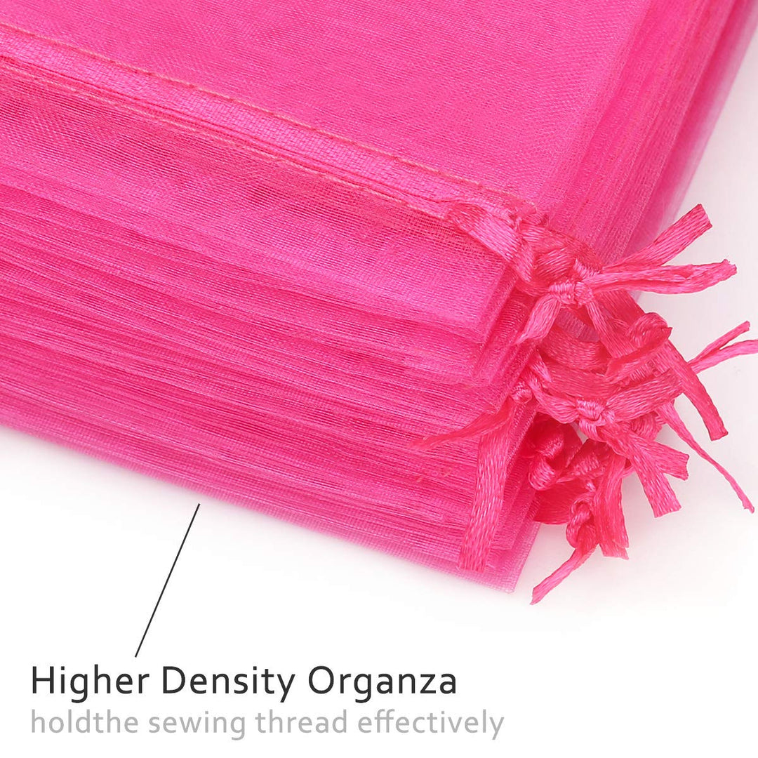 AKStore 100PCS 4x6 (10x15cm) Drawstring Organza Jewelry