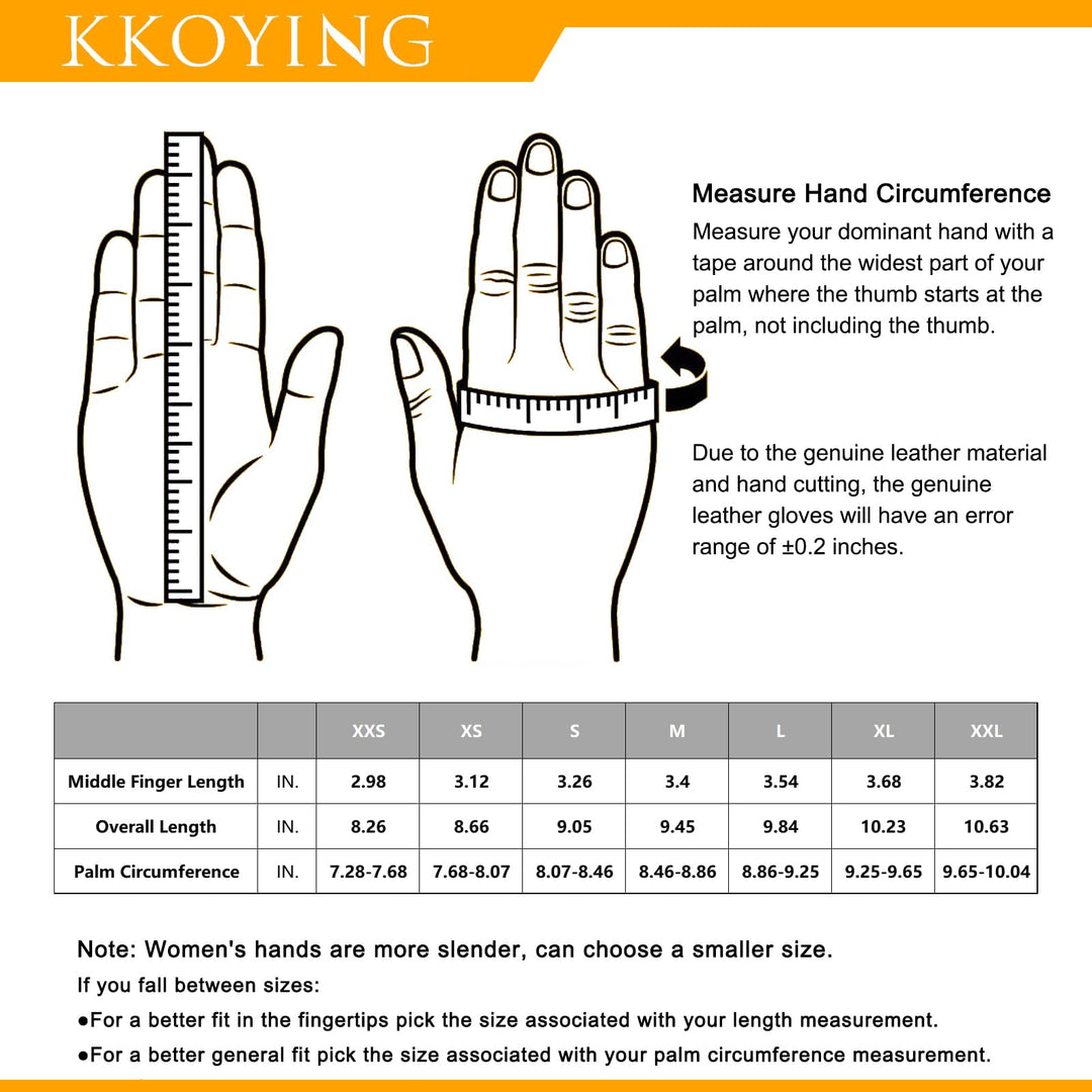 KKOYING Leather Work Gloves for Men &amp; Women, Ga