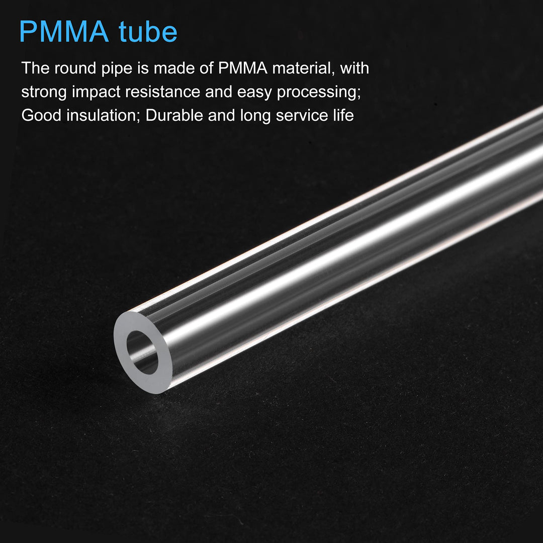 MECCANIXITY Acrylic Pipe Rigid Round Tube Clear 4mm(5/3