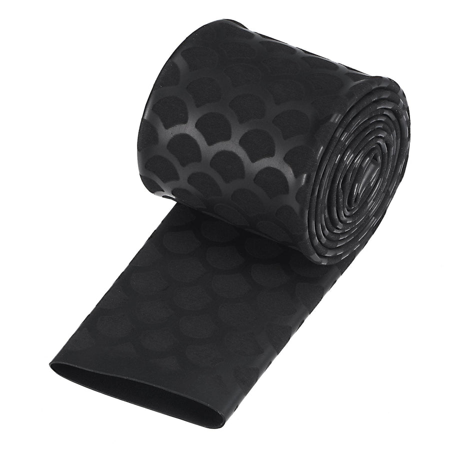 Heat Shrink Wrap Tubing Sleeve for Fishing Rod Grips Handle, 56mm Flat 3.3ft 2:1 Ratio Black