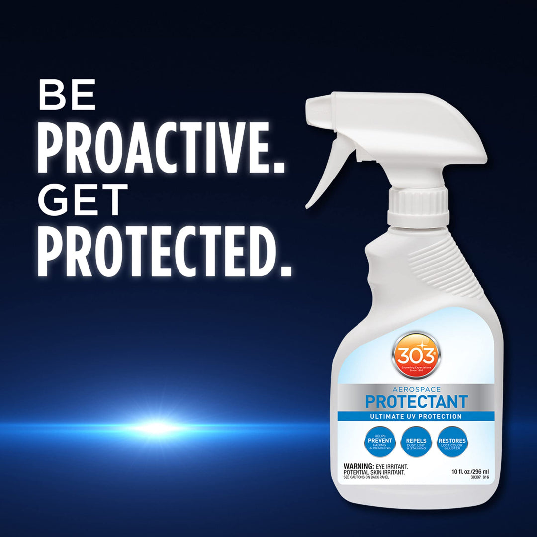 303 Products Aerospace Protectant – UV Protection Spray Cleaner, Repels Dust, Dirt, & Staining, Matte Finish, Restores Like-New Appearance, Outdoor Cleaning Supplies 10 Fl. Oz.
