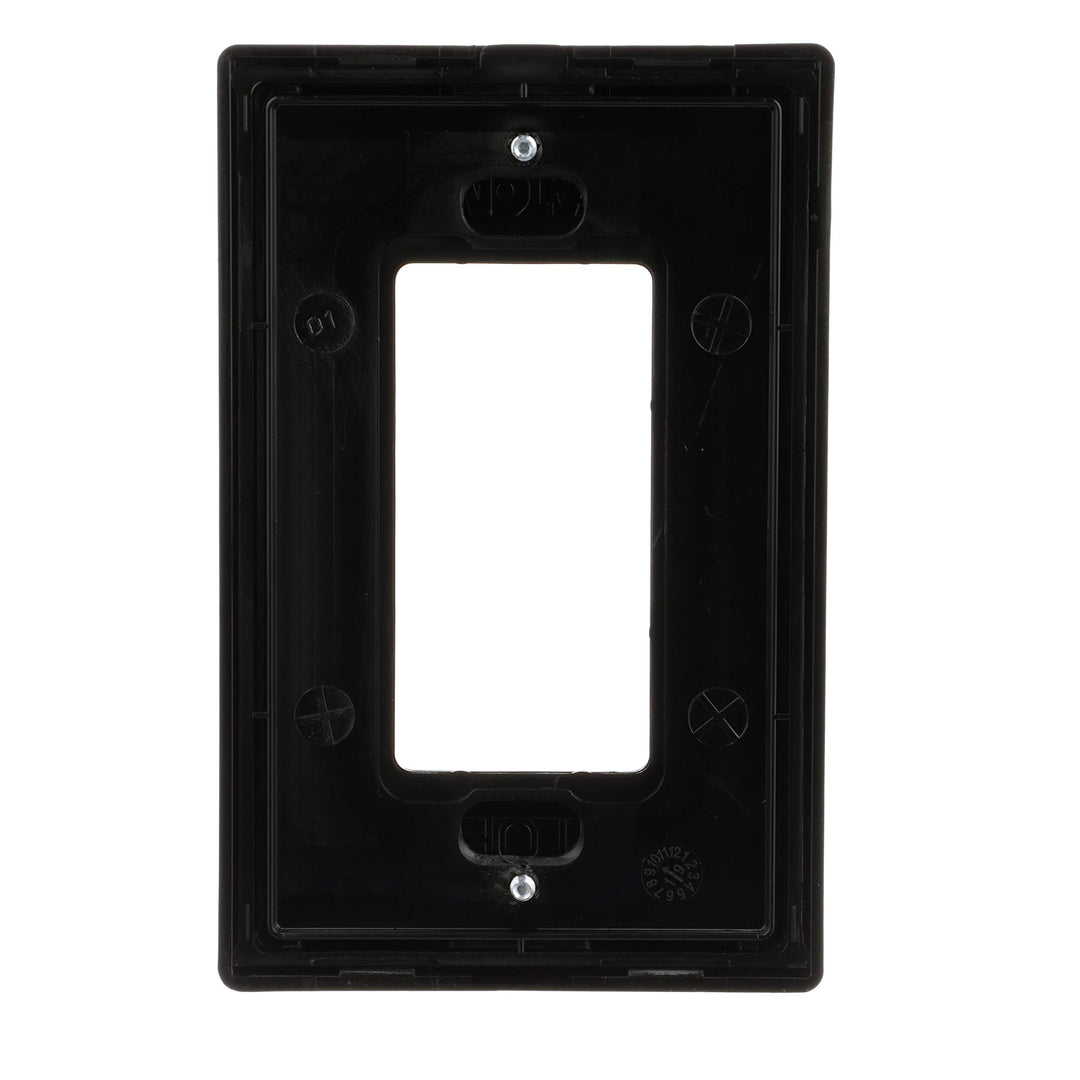 Black : PJS26BK Decorator Screwless Wallplate, 1-Gang, Black