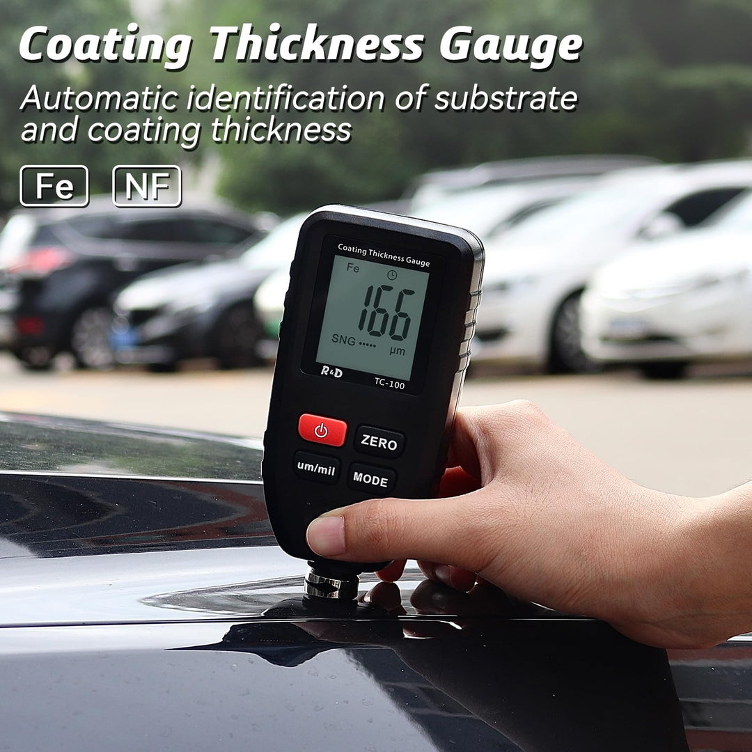 Paint Thickness Gauge TC100 Car Coating Thickness Meter for Used Car Buyers Paint Mil Thickness Meter Gauge Check The Car’s Original Coating Auto Car Paint Meter