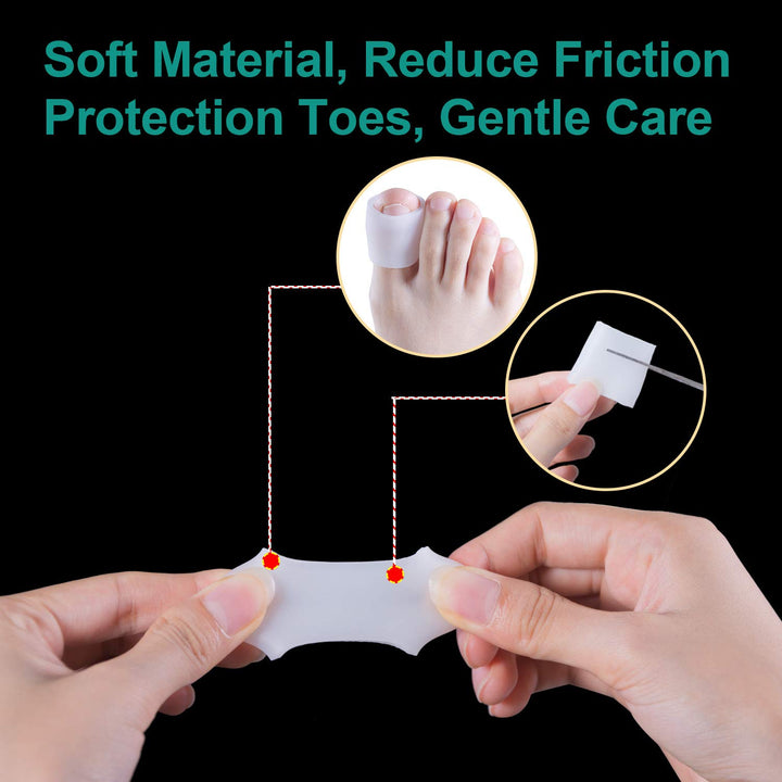 Povihome 10 Pack Big Gel Toe Sleeves, Big Toe Protector