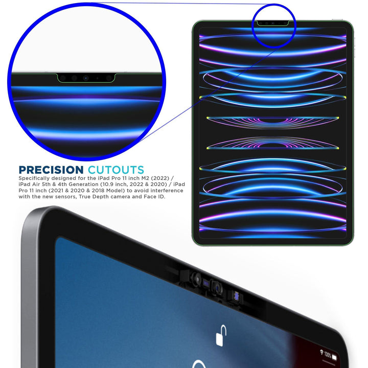 Anti-Glare/Anti-Fingerprint Plastic Film Screen Protector (Not Glass) Designed for Apple iPad Pro 11-Inch 2020 and 2018 [Pack of 2]