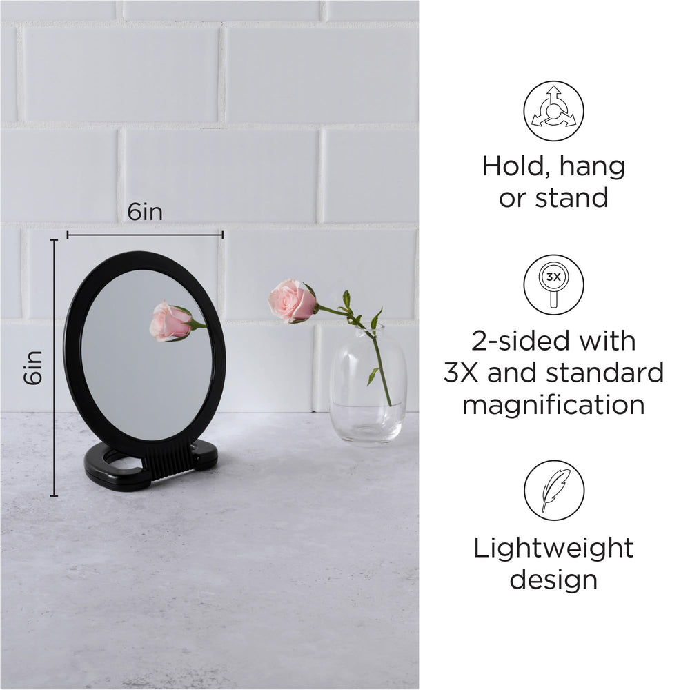 Plastic Handheld Mirror, 6 x 10 Inches