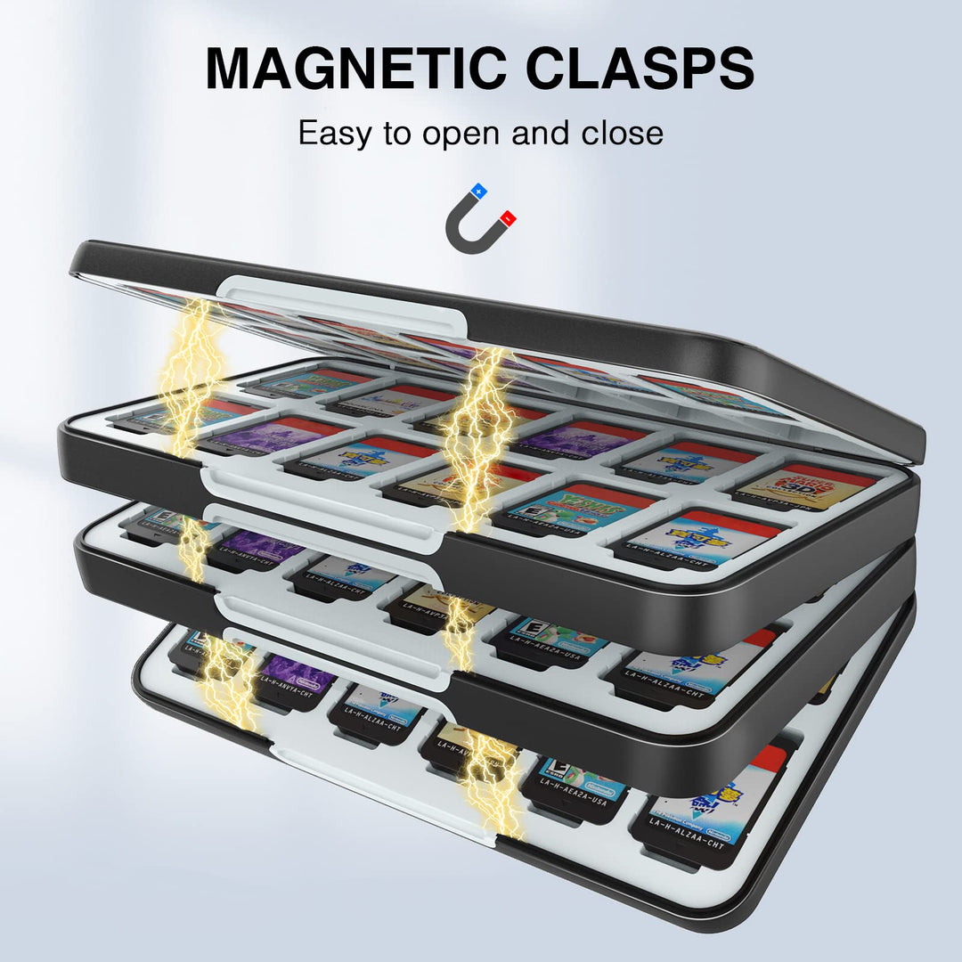 Game Card Case for Nintendo Switch and Switch OLED,Customized Pattern Nintendo Switch Lite Game Card Storage Case with 72 Game Card Slots and 24 Micro SD Card Slots.
