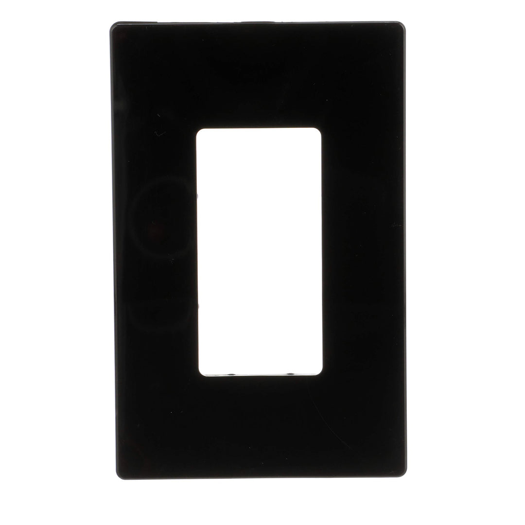 Black : PJS26BK Decorator Screwless Wallplate, 1-Gang, Black