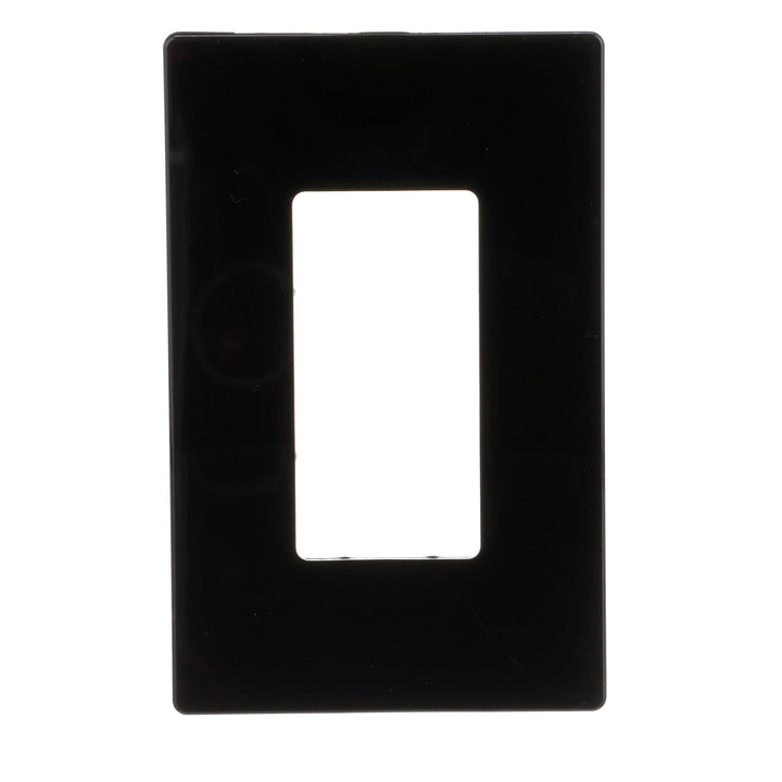 Black : PJS26BK Decorator Screwless Wallplate, 1-Gang, Black